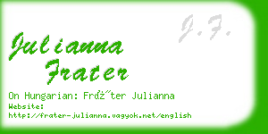 julianna frater business card